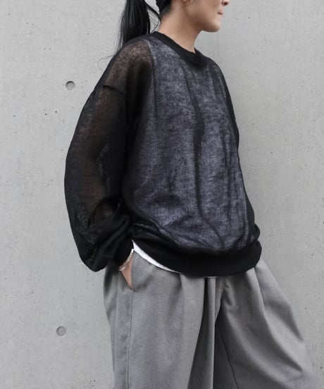 i c h i  240758 Sheer Knit Pullover / 3 COLORS