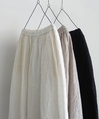 ichiAntiquités 1101110 Linen Cotton Gingham Check Skirt / 3 COLORS