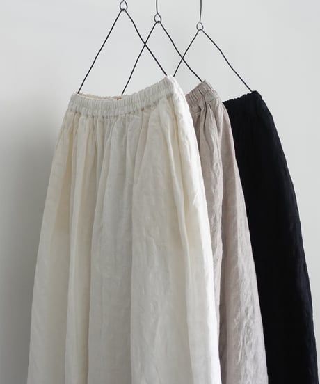 ichiAntiquités 1101110 Linen Cotton Gingham Check Skirt / 3 COLORS