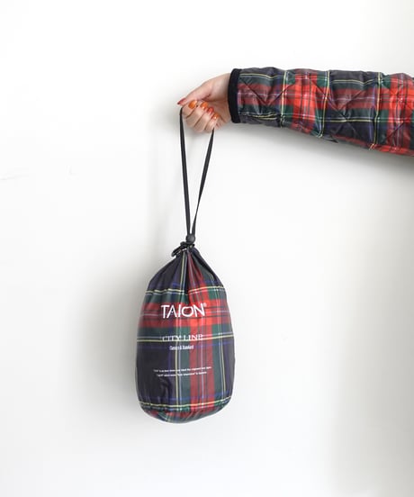 【 LIMITED COLLAB 】ichiAntiquités×TAION 1100366 Down Pants / BLACK TARTAN