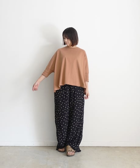 i c h i  241242  Cotton Rib Wide T-Shirt / 4 COLORS