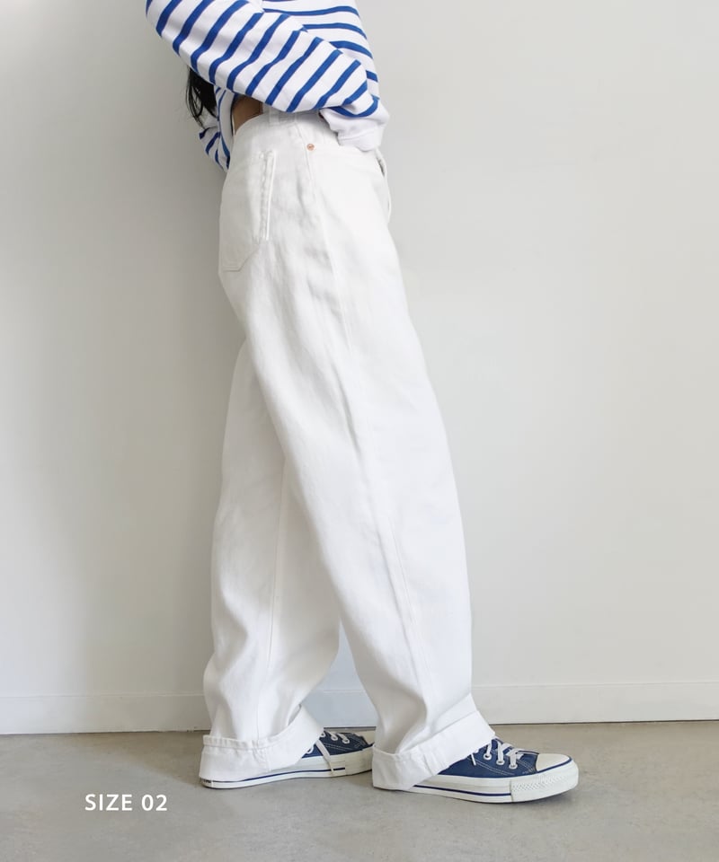 i c h i 231012 DENIM 5 Pocket Pants / C : WHI