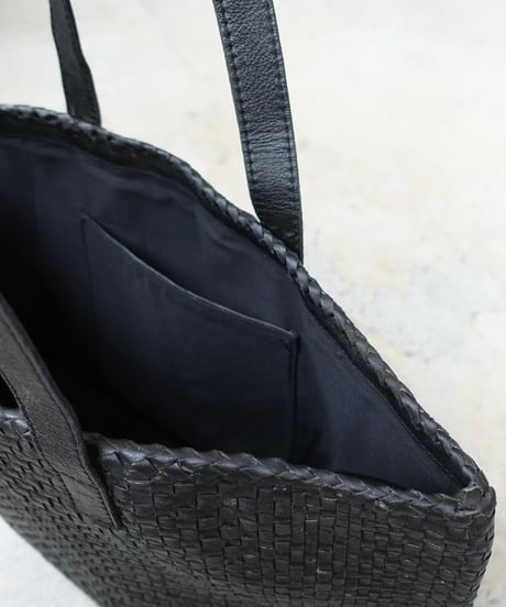 KYUCA KY0336 Soft Leather Mesh  Big Tote  / 2 COLORS