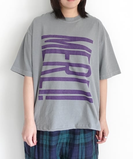 i c h i  251057  "MERCI!" Pigment Over T Shirt / 2 COLORS