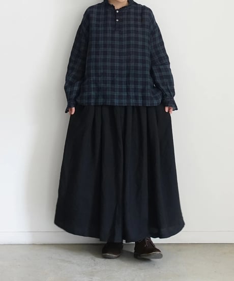 【 LIMITED COLLECTION 】Antiquités noir 800406  Linen Gather Skirt / 3 COLORS