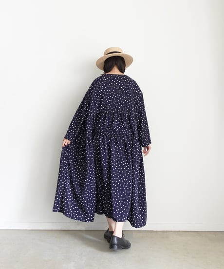 i c h i  251028  DOTS Tiered Dress / 2 COLORS