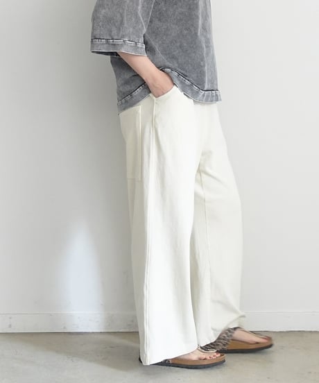 i c h i  241143 Heavy Cotton Relax Pants / 2 COLORS