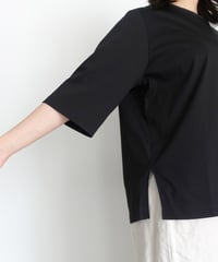 ichiAntiquités 1100959 Smooth Cotton Pullover / C : BLACK