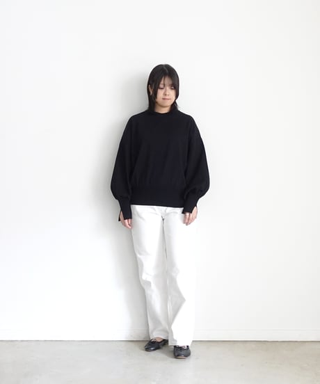 i c h i  251073 Slit Cuff Cotton Knit Pullover / 3 COLORS