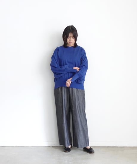 i c h i  251073 Slit Cuff Cotton Knit Pullover / 3 COLORS