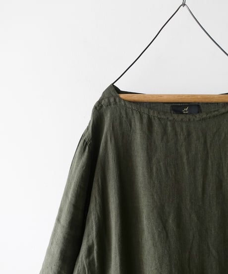 【 LIMITED COLLECTION 】Antiquités noir 800413  Vintage Dye French Linen Dress / 3 COLORS