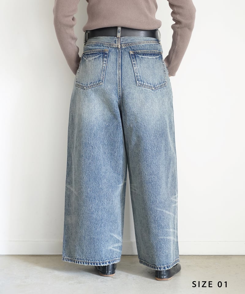 ありがとございます♡ i c h i 230430 DENIM Wide Pants / A : LIGHT・2