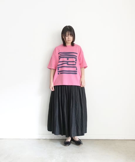 i c h i  251057  "MERCI!" Pigment Over T Shirt / 2 COLORS
