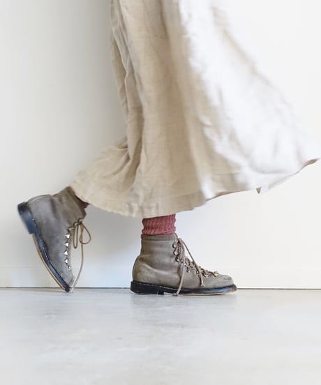 LOITER L019 Linen Color Rib Socks / 3 COLORS : SMOKE PINK・ORANGE・PURPLE