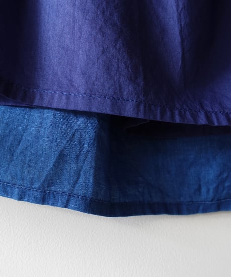 ichiAntiquités 1100922 INDIGO Linen Skirt / 2 COLORS