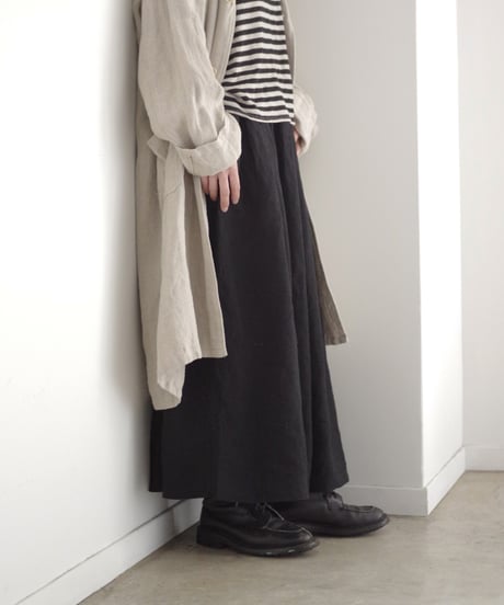 【 LIMITED COLLECTION 】Antiquités noir 800406  Linen Gather Skirt / 3 COLORS
