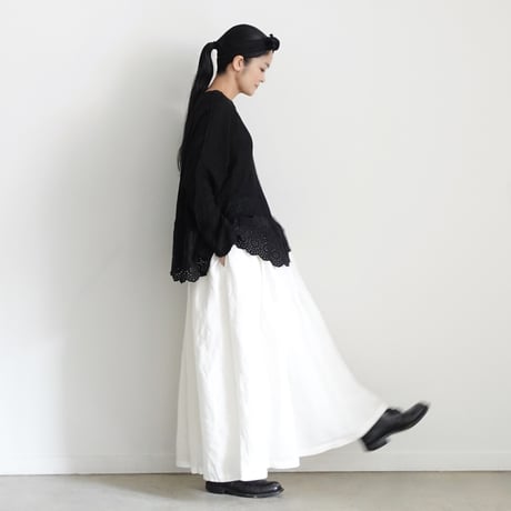 【 LIMITED COLLECTION 】Antiquités noir 800406  Linen Gather Skirt / 3 COLORS
