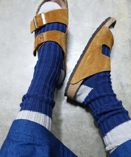 LOITER  L043  Organic Cotton Two Tone Socks / 6 COLORS