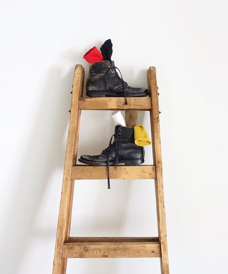 LOITER L019 Linen Color Rib Socks / 2 COLORS : COFFEE・BLACK