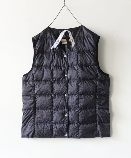 【 LIMITED COLLAB 】"i c h i × TAION" 250471 Knit Cardigan + Leopard Inner Down Vest  / 2 COLORS