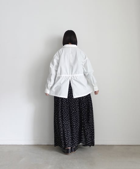 i c h i  251038 Ripstop Cotton Shirt Jacket / A : WHITE