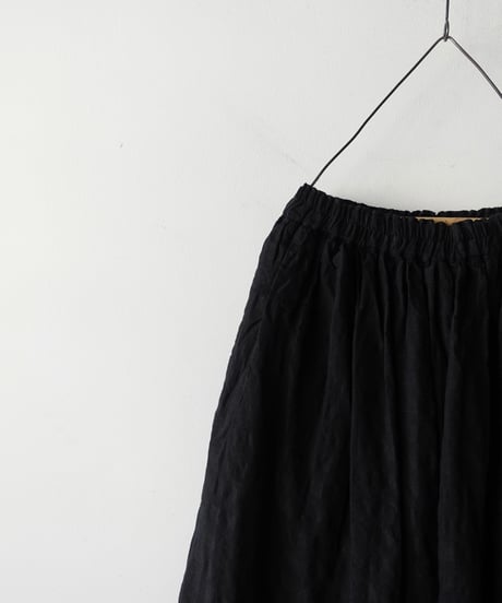 ichiAntiquités 1101110 Linen Cotton Gingham Check Skirt / 3 COLORS