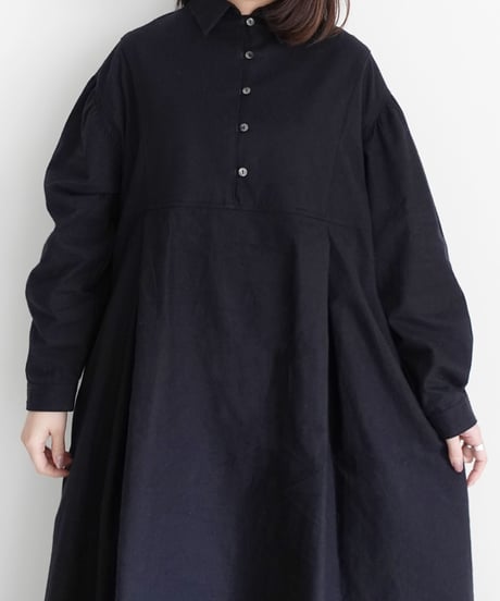 i c h i 250710 Cotton Flannel Dress / 2 COLORS