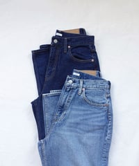 i c h i  231012  DENIM 5 Pocket Pants / A : DARK