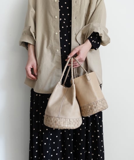 KYUCA  KY0351  Leather Medium Basket / ３COLORS