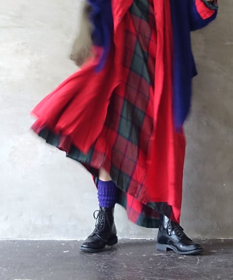 LOITER L019 Linen Color Rib Socks / 3 COLORS : SMOKE PINK・ORANGE・PURPLE