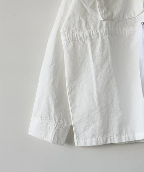 i c h i  251038 Ripstop Cotton Shirt Jacket / A : WHITE