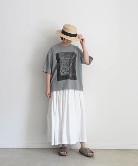 i c h i  250149  "Libre Comme l'Air" Ferris Wheel Pigment Over T Shirt / 2 COLORS