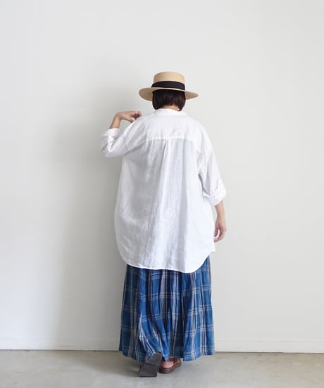 【 ONLINE LIMITED 】Antiquités 1000631 Linen Vacances Over Shirt / 2 COLORS