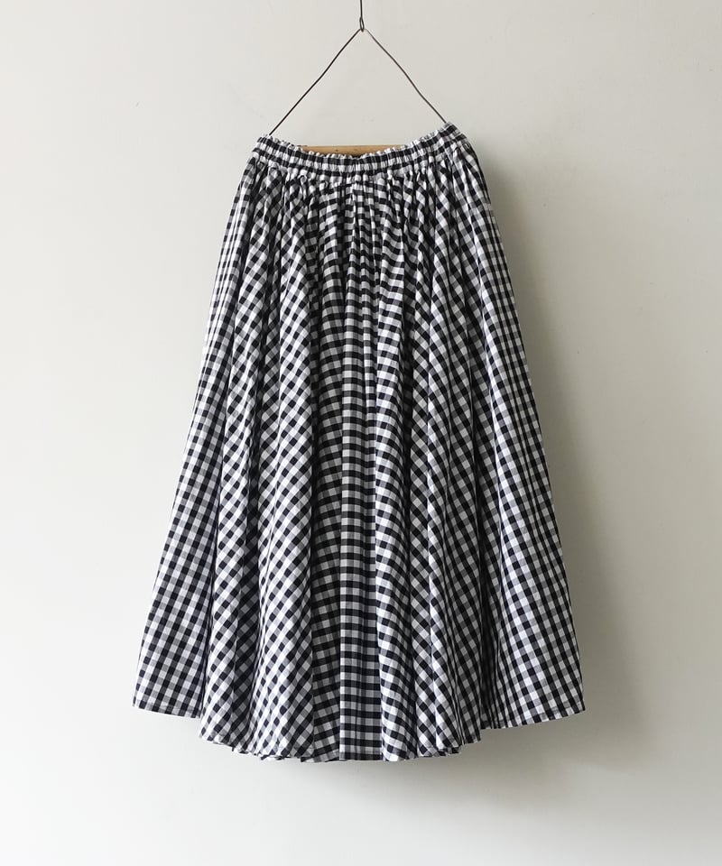 i c h i 241203 Cotton Circular Gather Skirt /