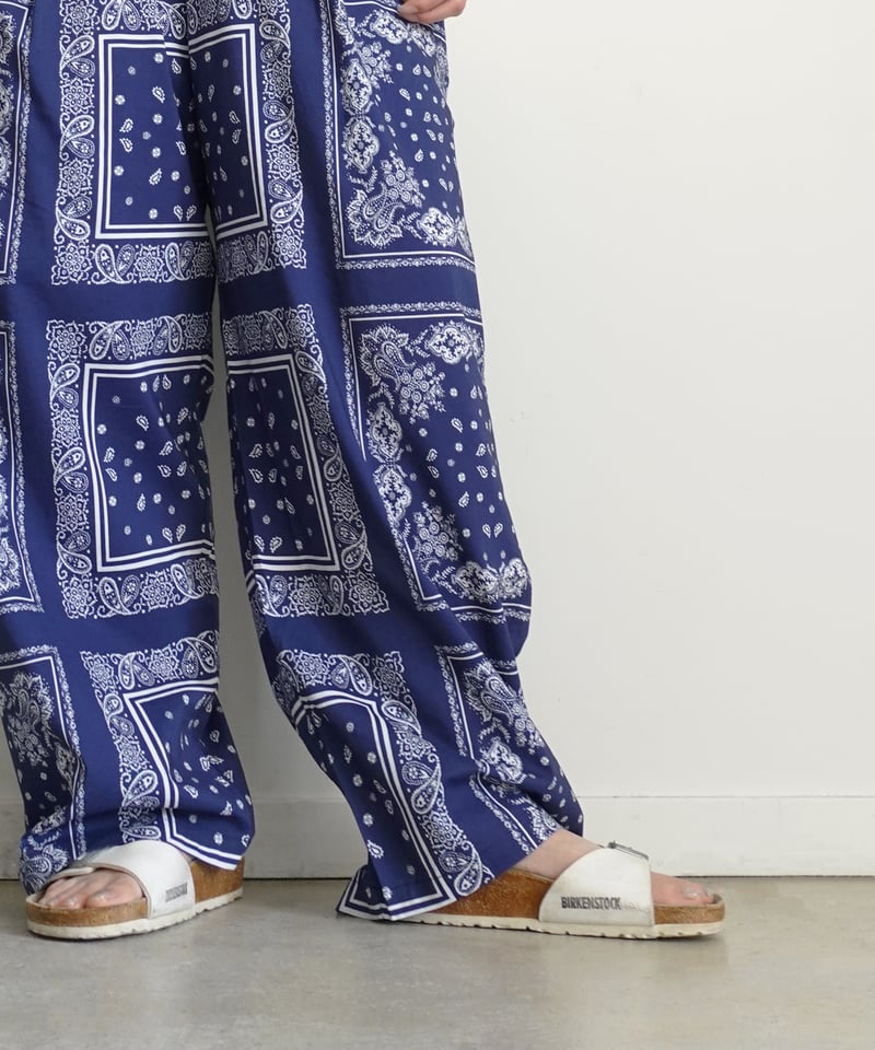 i c h i 251105 Bandana Print Relax Pants / B
