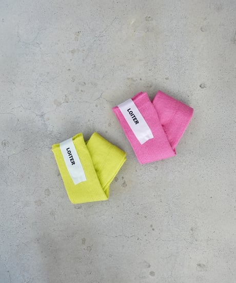 LOITER L047 Linen Color Rib Socks / 2 COLORS