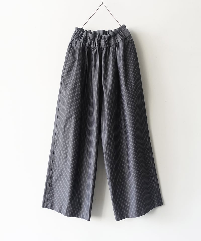 マッヒー様☆上質 2タック背中インゴムパンツ ネイビー 日本製 セール】 【セットアップ対応】ストレッチウールナイロン