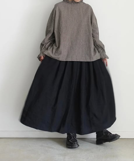 【 LIMITED COLLECTION 】Antiquités noir 800406  Linen Gather Skirt / 3 COLORS