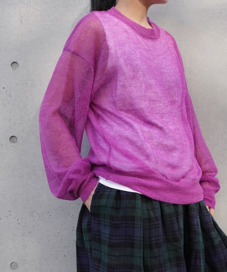 i c h i  240758 Sheer Knit Pullover / 3 COLORS