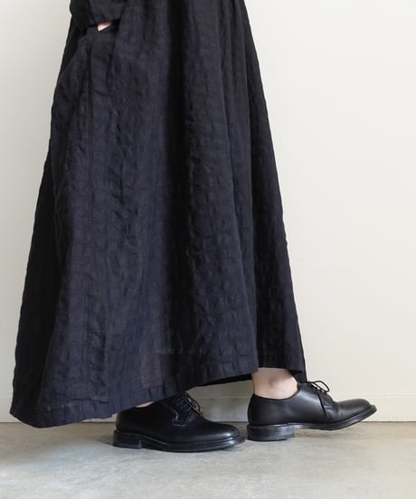 ichiAntiquités 1101109 Linen Cotton Gingham Check Dress / 2 COLORS