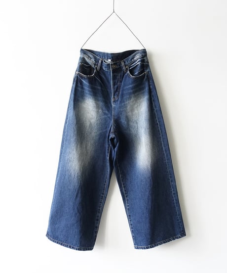 i c h i  230430  DENIM Wide Pants / B : DARK・2 size