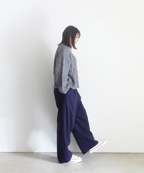 i c h i  250715 Pin Stripe Relax Pants / 2 COLORS
