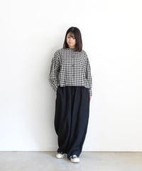 i c h i 250707 Cotton Linen Gingham Shirt / B: GINGHAM