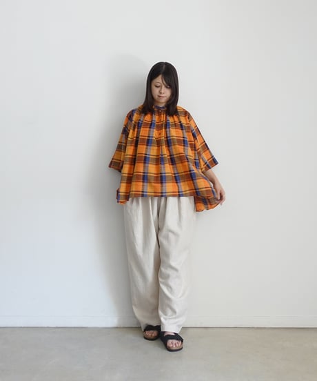 i c h i 251041 Linen Cotton Herringbone Relax Pants / 2 COLORS