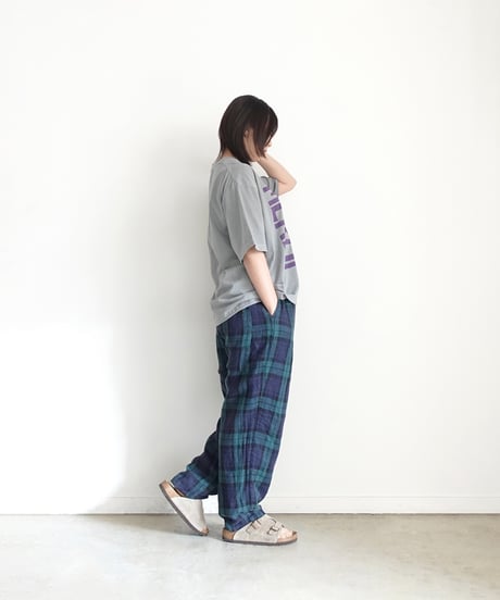 i c h i  251057  "MERCI!" Pigment Over T Shirt / 2 COLORS