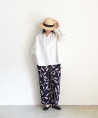 i c h i  250901  Painting Leaf Relax Pants / 2 COLORS