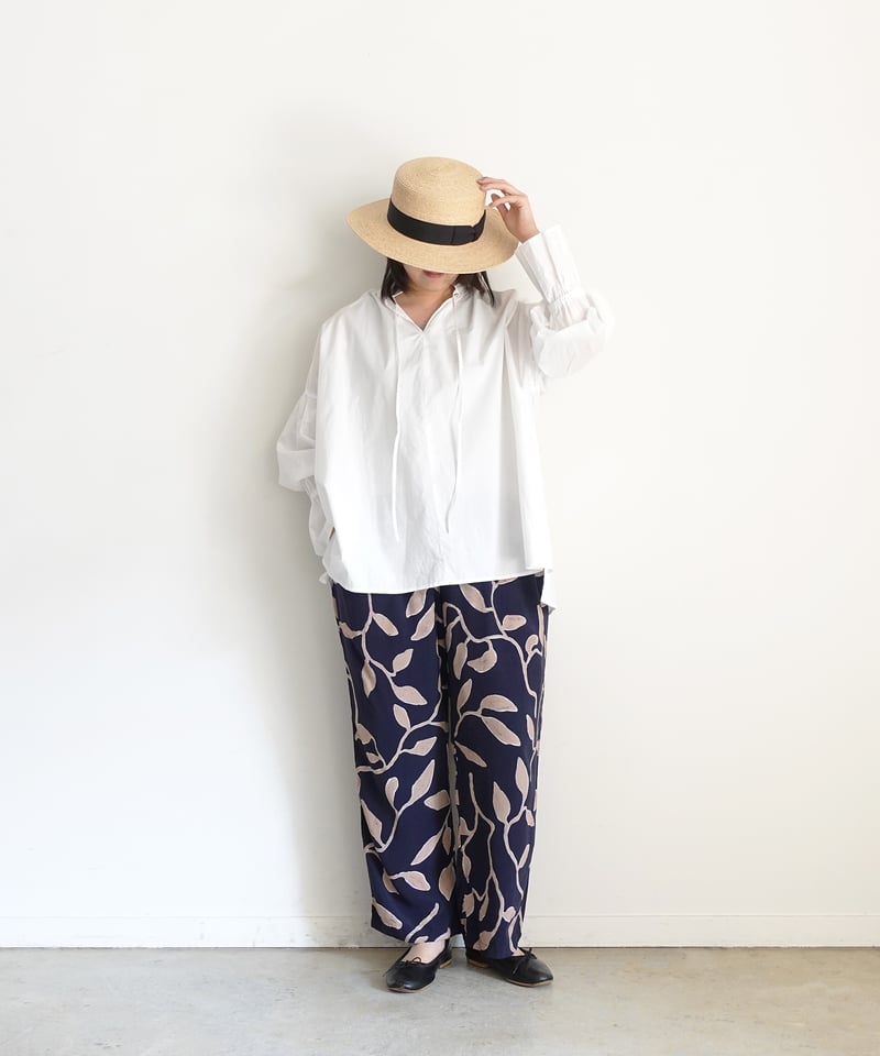 i c h i 250901 Painting Leaf Relax Pants / 2