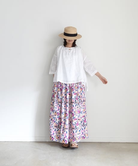 i c h i 251012 Painted Pattern Skirt / 2 COLORS