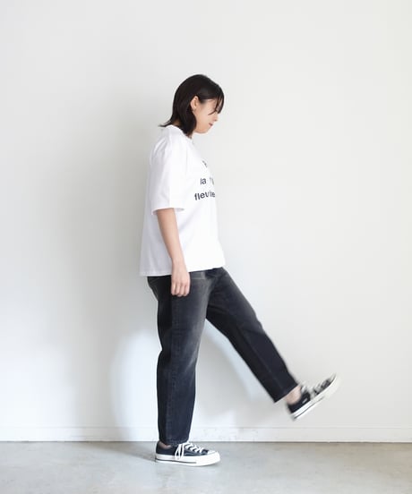 i c h i  241230 Denim Sarrouel Pants / D : BLACK・2 SIZE