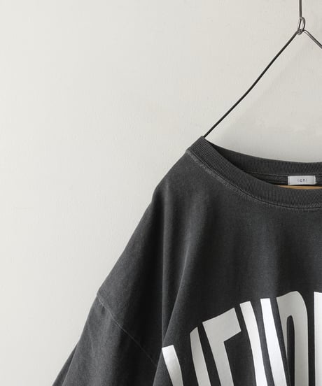 i c h i  251153  "VENDREDI / LAFIN" Pigment Over T Shirt / 2 COLORS